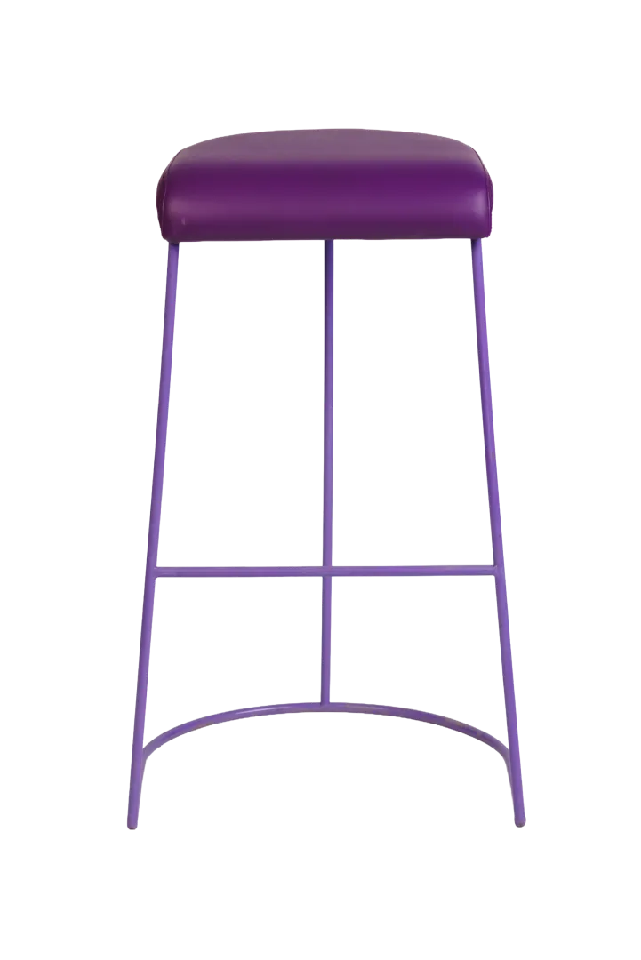 Boomerang Padded Stool (Purple)