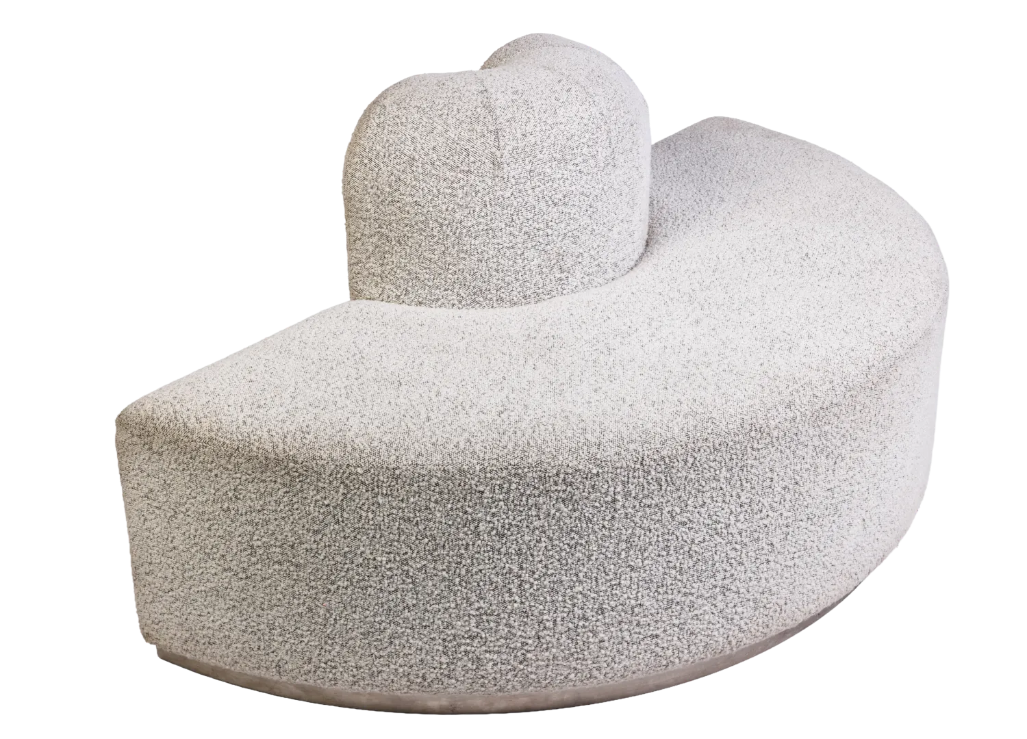 Coco Semi Circle Boucle Lounge (Grey)