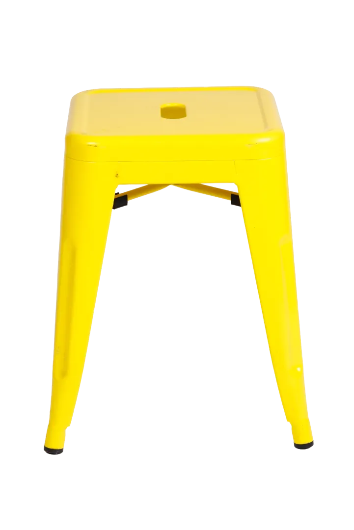 Low Tolix Stool – Yellow