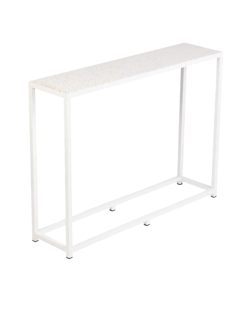 Terrazzo High Bar Table (White)