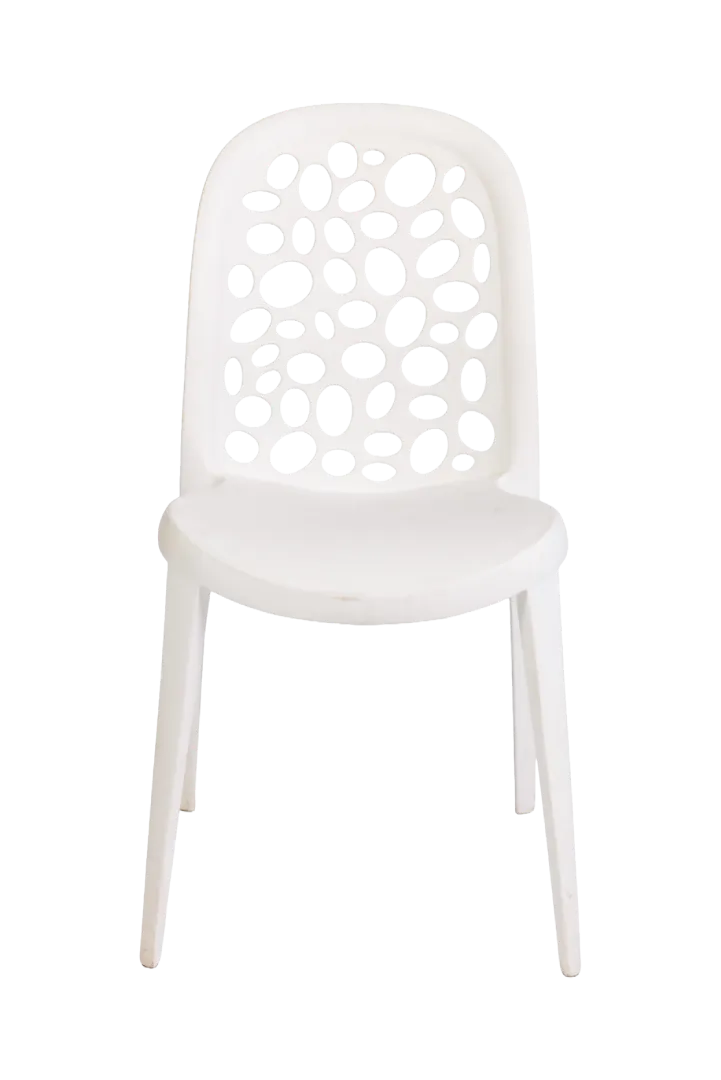 White Decorative Back Chair – Plastic