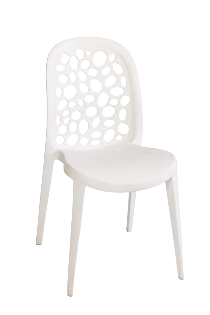 White Decorative Back Chair – Plastic