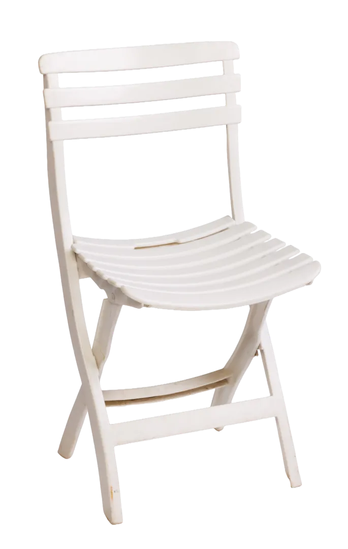 White Plastic Folding Chair
